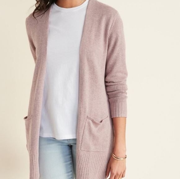 Long cardigan sweater with pockets - Picture 1 of 5